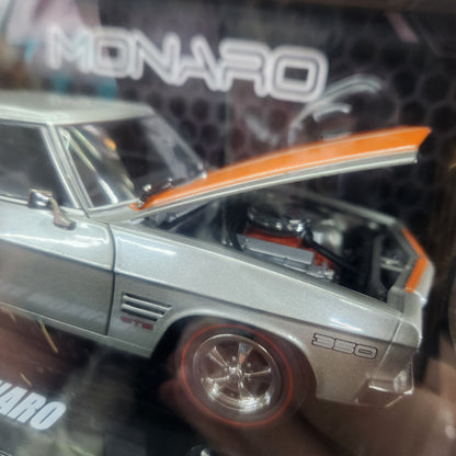 DDA - Holden HQ 2 Door (Silver with Orange Stripe) - 1:24 Scale