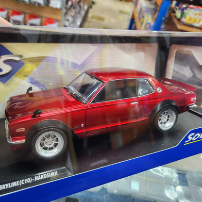 Solido - 1970 Nissan Skyline (C10) Hakosuka (Metallic Red) - 1:18  Scale
