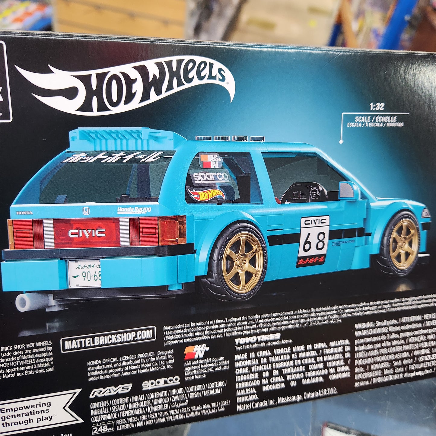 Mattel - Hot Wheels Speed Series - Custom '90 Honda Civic EF - 248 Pieces