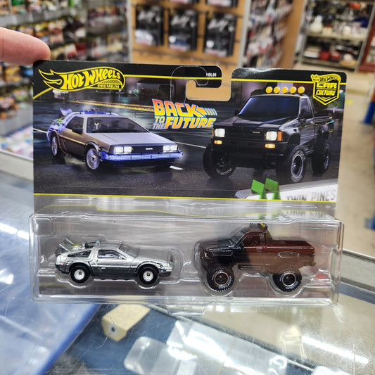 Hot Wheels Premium - Car Culture - 2 Pack - Back to the Future Time Machine & 1987 Toyota Pickup