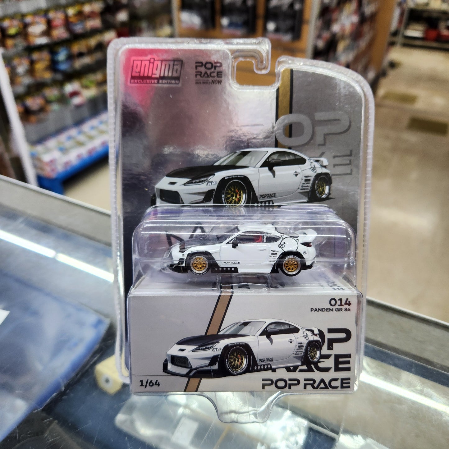 Pop Race - Toyota Pandem GR86 'Enigma' (Crystal Pearl White)- 1:64 Scale