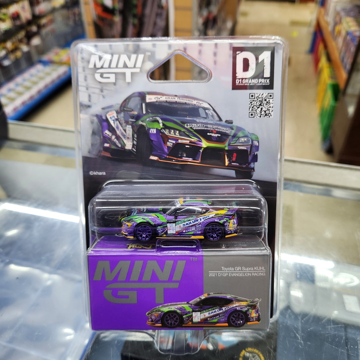 MiniGT - Toyota GR Supra KUHL 2021 D1GP Evangelion Racing