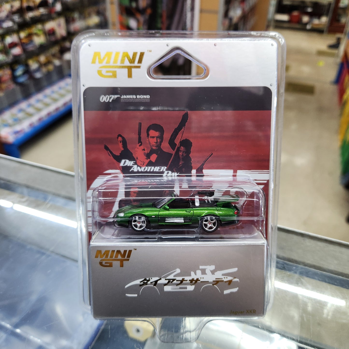 MiniGT - 2002 Jaguar XKR 'Die Another Day' 007 James Bond Series (Japanese Card) - 1:64 Scale