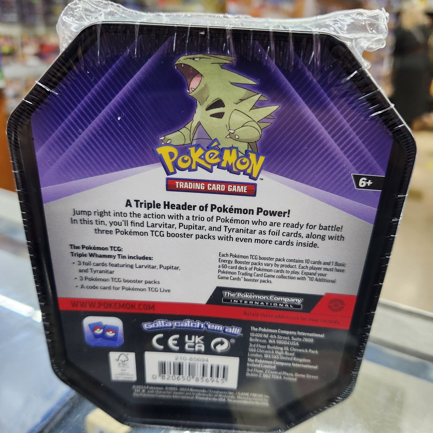 Pokemon TCG: Triple Whammy Back Issue Collector Tin - Tyranitar