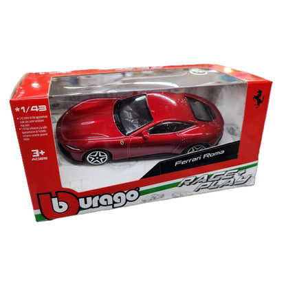 Bburago - Race and Play  - Ferrari Roma (Red) - 1:43 Scale