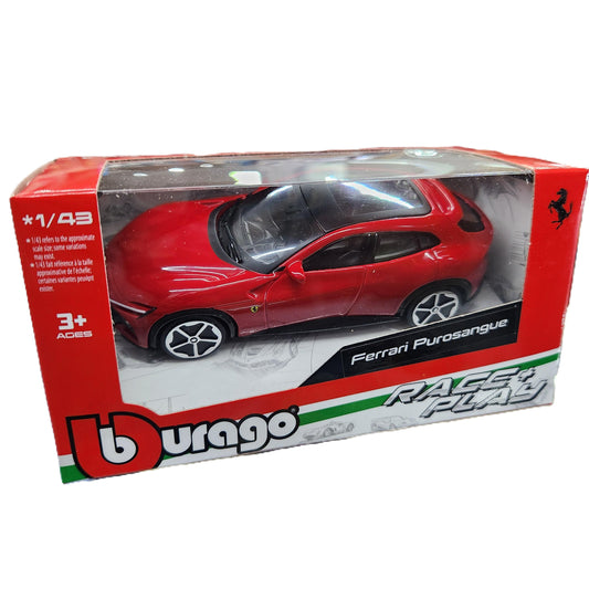 Bburago - Race and Play - Ferrari Purosangue (Red) - 1:43 Scale