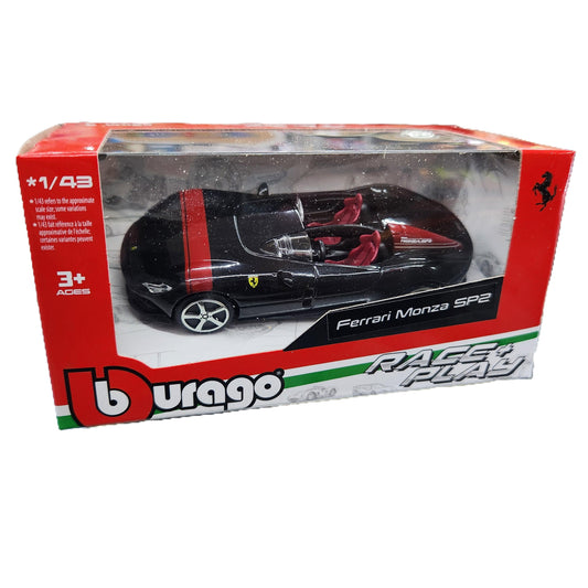 Bburago - Race and Play - Ferrari Monza SP2 (Black) - 1:43 Scale