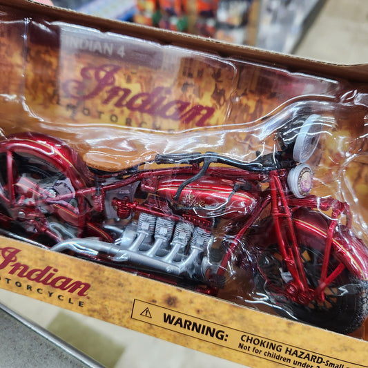 New Ray - 1930 Indian  Four Motorcycle (Burgundy) -1:12 Scale