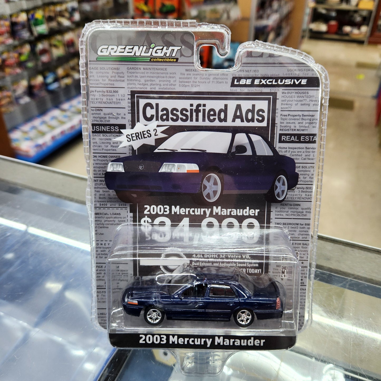 Greenlight - 2003 Mercury Marauder 'Classified Ads' Series (Blue) - 1:64 Scale