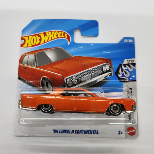 Hot Wheels - 1964 Lincoln Continental (Orange) - Short Card