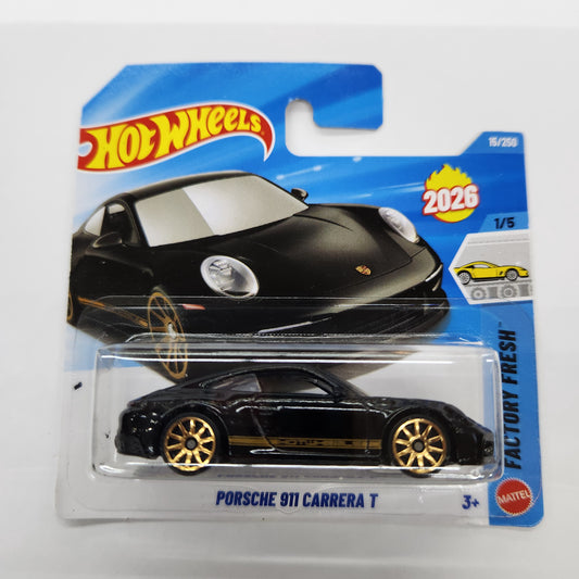 Hot Wheels - Porsche 911 Carrera T (Black) - Short Card