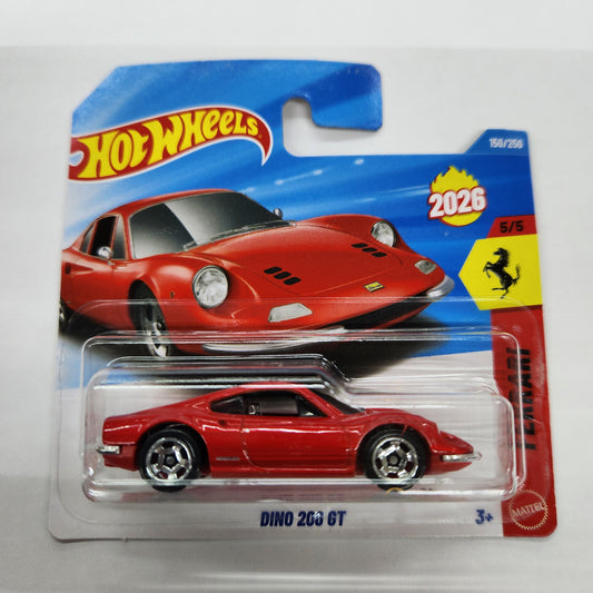Hot Wheels - Ferrari Dino 206 GT (Red) - Short Card