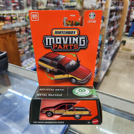 Matchbox - Moving Parts - 1992 Buick Roadmaster Estate (Red)