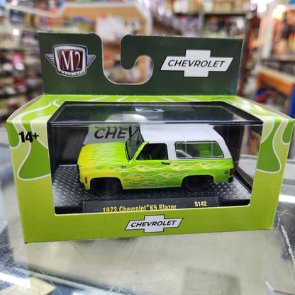M2 Machines - 'Auto-Thentics' Mix 142 - 1973 Chevrolet K5 Blazer (Lime Flames)