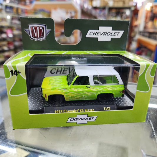 M2 Machines - 'Auto-Thentics' Mix 142 - 1973 Chevrolet K5 Blazer (Lime Flames)
