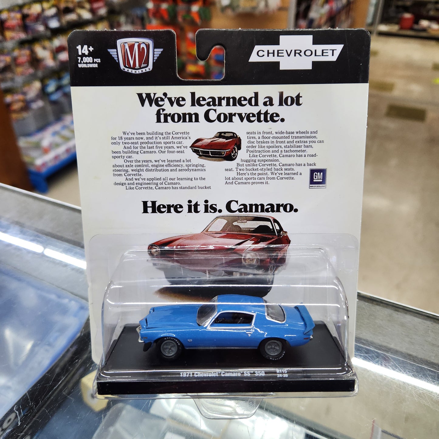 M2 Machines - 'Auto-Drivers' Mix 115 - 1971 Chevrolet Camaro SS 350 (Blue)