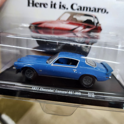 M2 Machines - 'Auto-Drivers' Mix 115 - 1971 Chevrolet Camaro SS 350 (Blue)