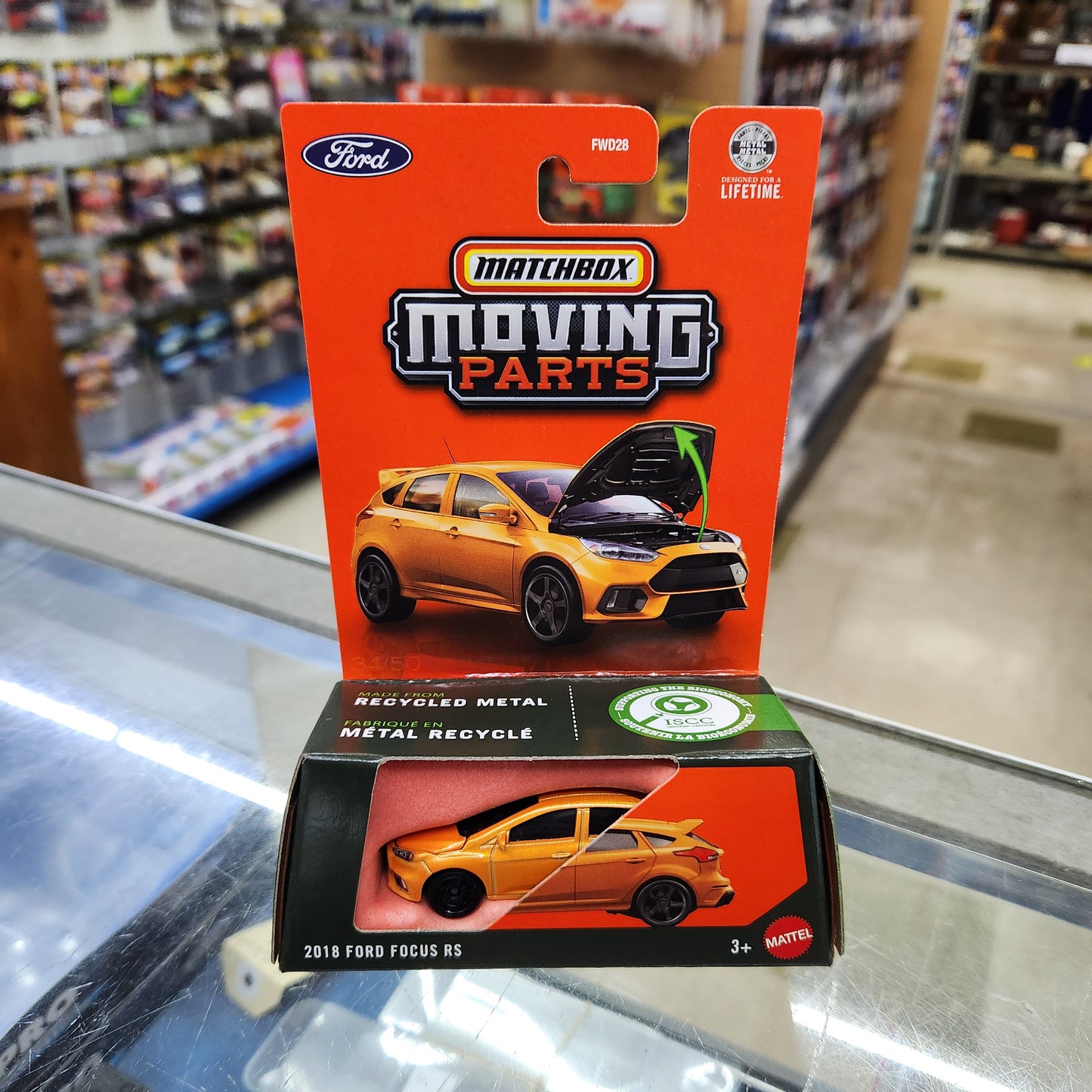 Matchbox - Moving Parts - 2018 Ford Focus RS (Orange)