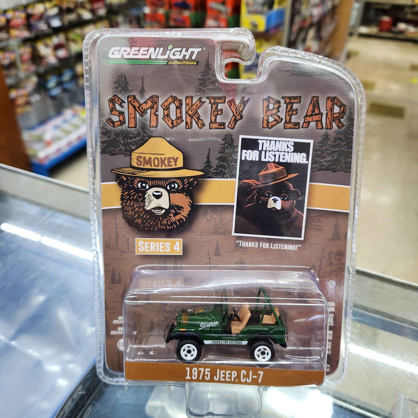 Greenlight - 'Smokey Bear' Series 4 - 1975 Jeep CJ-7 (Green)