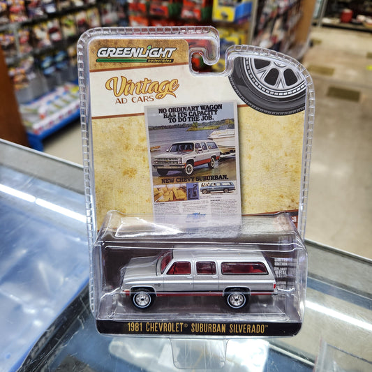 Greenlight - 'Vintage Ad Cars' Series 10 - 1981 Chevrolet Suburban Silverado (Silver)