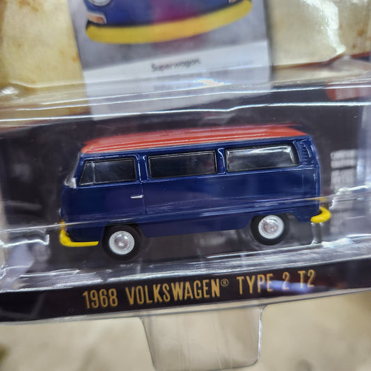 Greenlight - 'Vintage Ad Cars' Series 10 - 1968 Volkswagen Type 2 T2 (Navy)