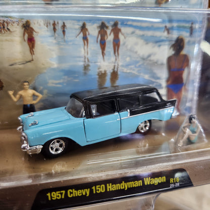 M2 Machines - 'Diorama Series' Mix 16  - 1957 Chevy 150 Handyman Wagon + Figurines
