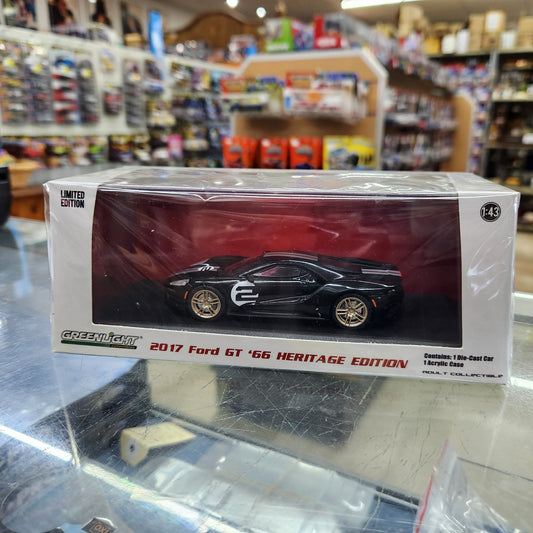Greenlight - 2017 Ford GT '66 Heritage Edition #2 (Black) - 1:43 Scale