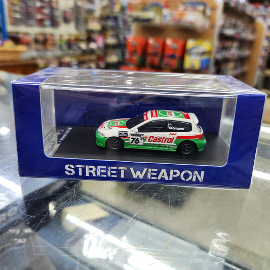 Street Weapon  - Honda Civic EG6 'Castrol' - 1:64 Scale