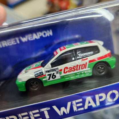 Street Weapon  - Honda Civic EG6 'Castrol' - 1:64 Scale
