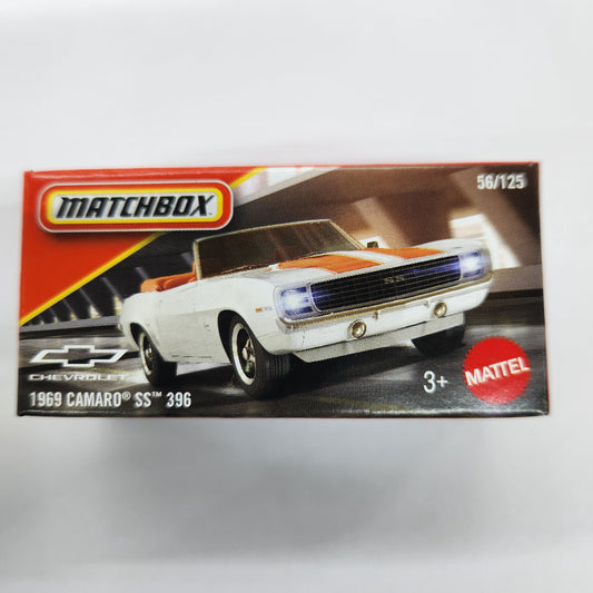 Matchbox - 2026 Power Grabs - 1969 Camaro SS 396 (White/Orange)