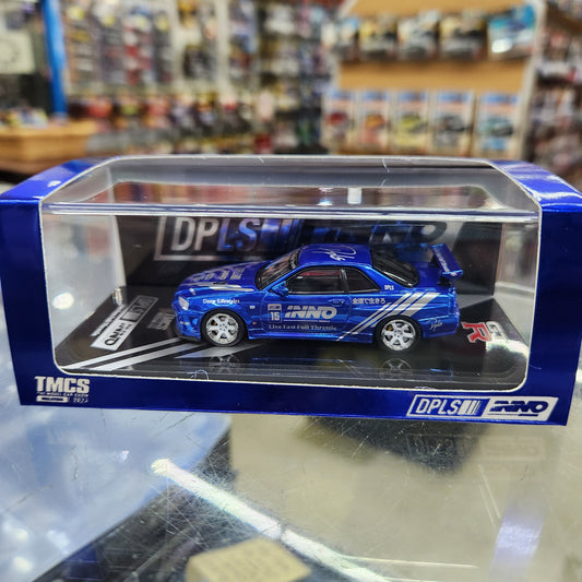 INNO64 - Nissan Skyline GT-R (R34) 'DPLS x INNO64' - Chrome Blue