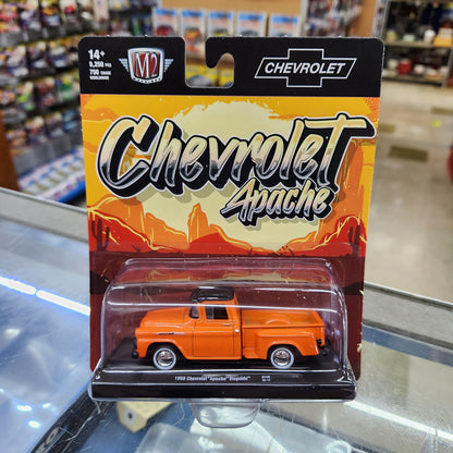 M2 Machines - 'Auto-Drivers' Mix 130 - 1958 Chevrolet Apache Stepside (Orange)