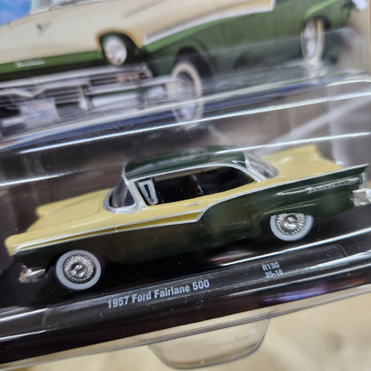M2 Machines - 'Auto-Drivers' Mix 130 - 1957 Ford Fairlane 500 (Green/Cream)