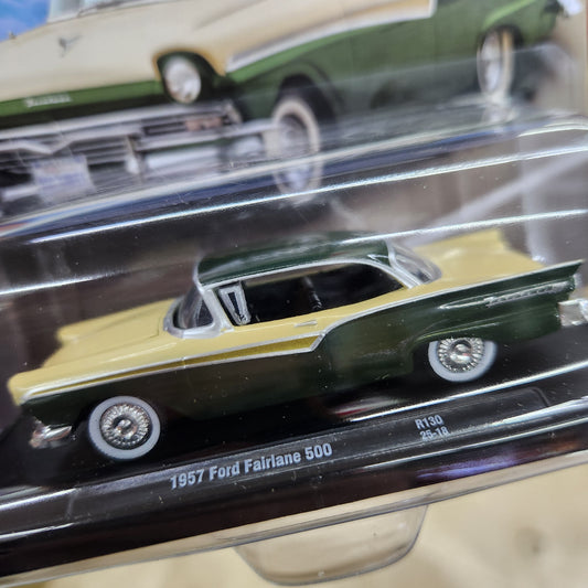 M2 Machines - 'Auto-Drivers' Mix 130 - 1957 Ford Fairlane 500 (Green/Cream)