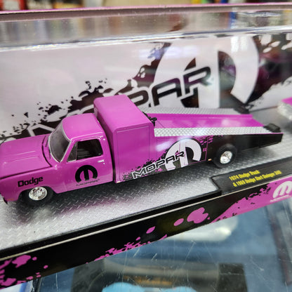 M2 Machines - 'Auto-Haulers' Mix 95 - 1974 Dodge Truck + 1969 Dodge Dart Swinger 340