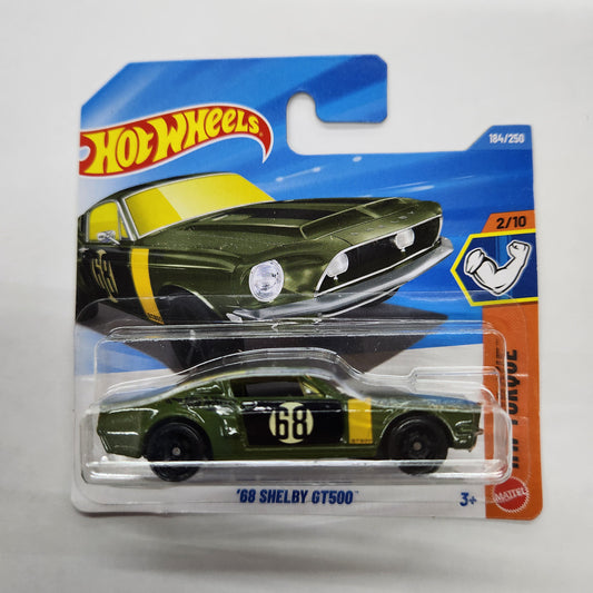 Hot Wheels - 1968 Shelby GT500 #68 (Army Green) - Short Card