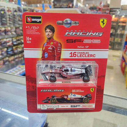 Bburago - Formula Racing - 2025 Scuderia Ferrari SF-25 with Collector Box - #16 Charles Leclerc