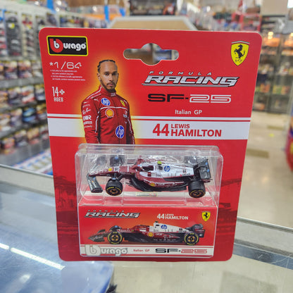 Bburago - Formula Racing - 2025 Scuderia Ferrari SF-25 with Collector Box - #44 Lewis Hamilton