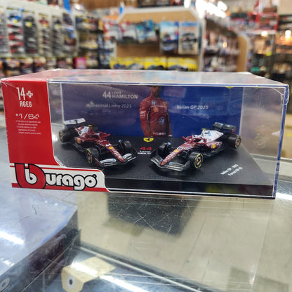 Bburago - Formula Racing - 2025 Scuderia Ferrari SF-25 Twin Pack - #44 Lewis Hamilton