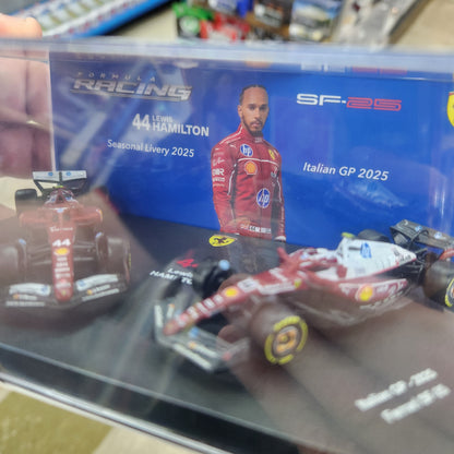 Bburago - Formula Racing - 2025 Scuderia Ferrari SF-25 Twin Pack - #44 Lewis Hamilton