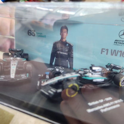 Bburago - Formula Racing - 2025 Mercedes AMG W16 - Twin Pack - #63 George Russell