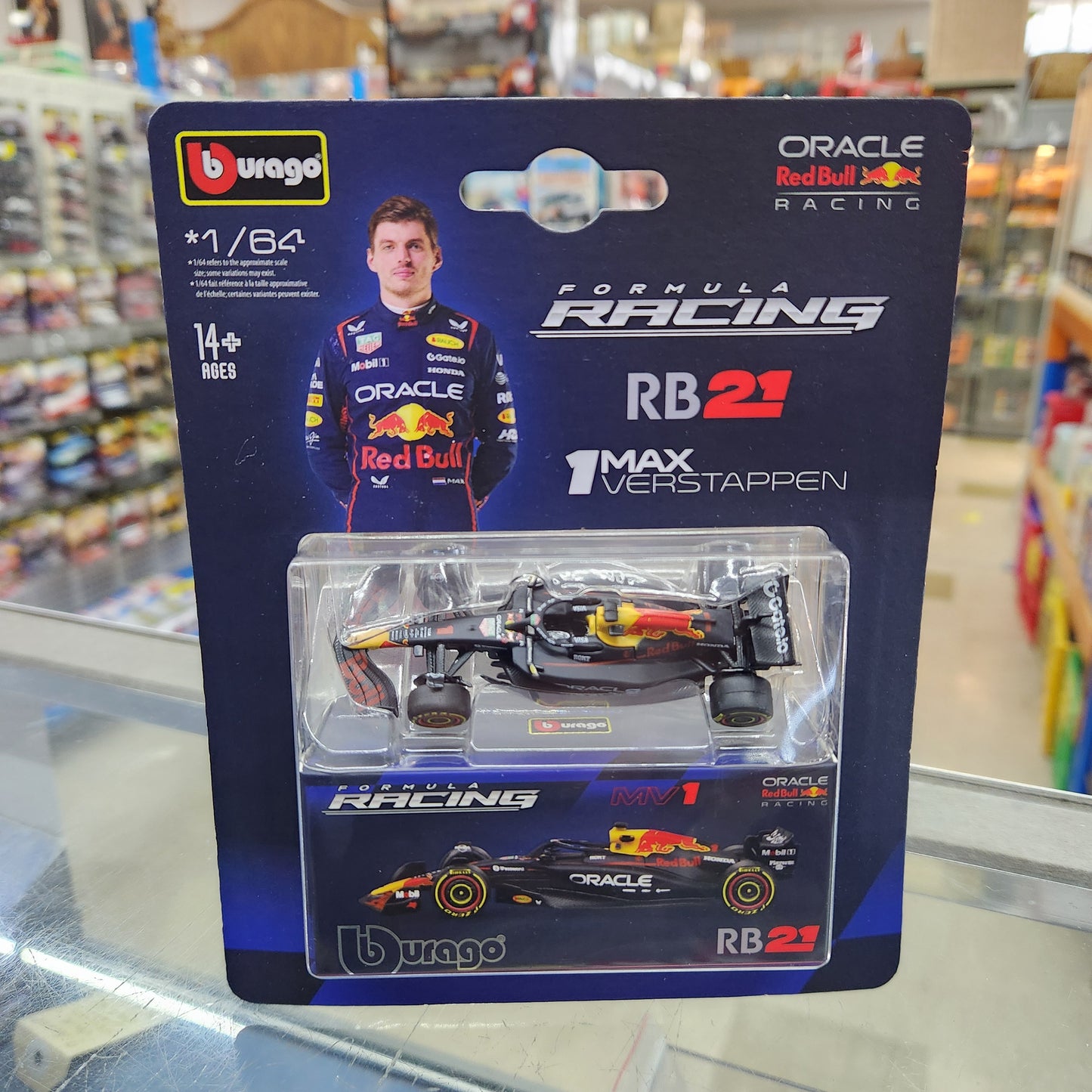 Bburago - Formula Racing - 2025 Red Bull Racing RB21 with Collector Box - #1 Max Verstappen