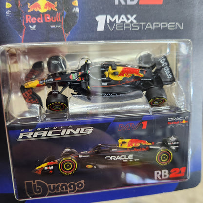 Bburago - Formula Racing - 2025 Red Bull Racing RB21 with Collector Box - #1 Max Verstappen