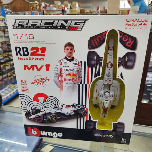 Bburago - Formula Racing - 2025 Red Bull Racing RB21 Diecast Metal Kit - #1 Max Verstappen