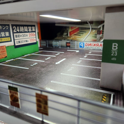 Diorama - Japanese Style 3 Tiered Parking Garage with Ramps