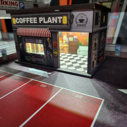 Diorama - 2 Level Parking Garage with Ramps and Cafe