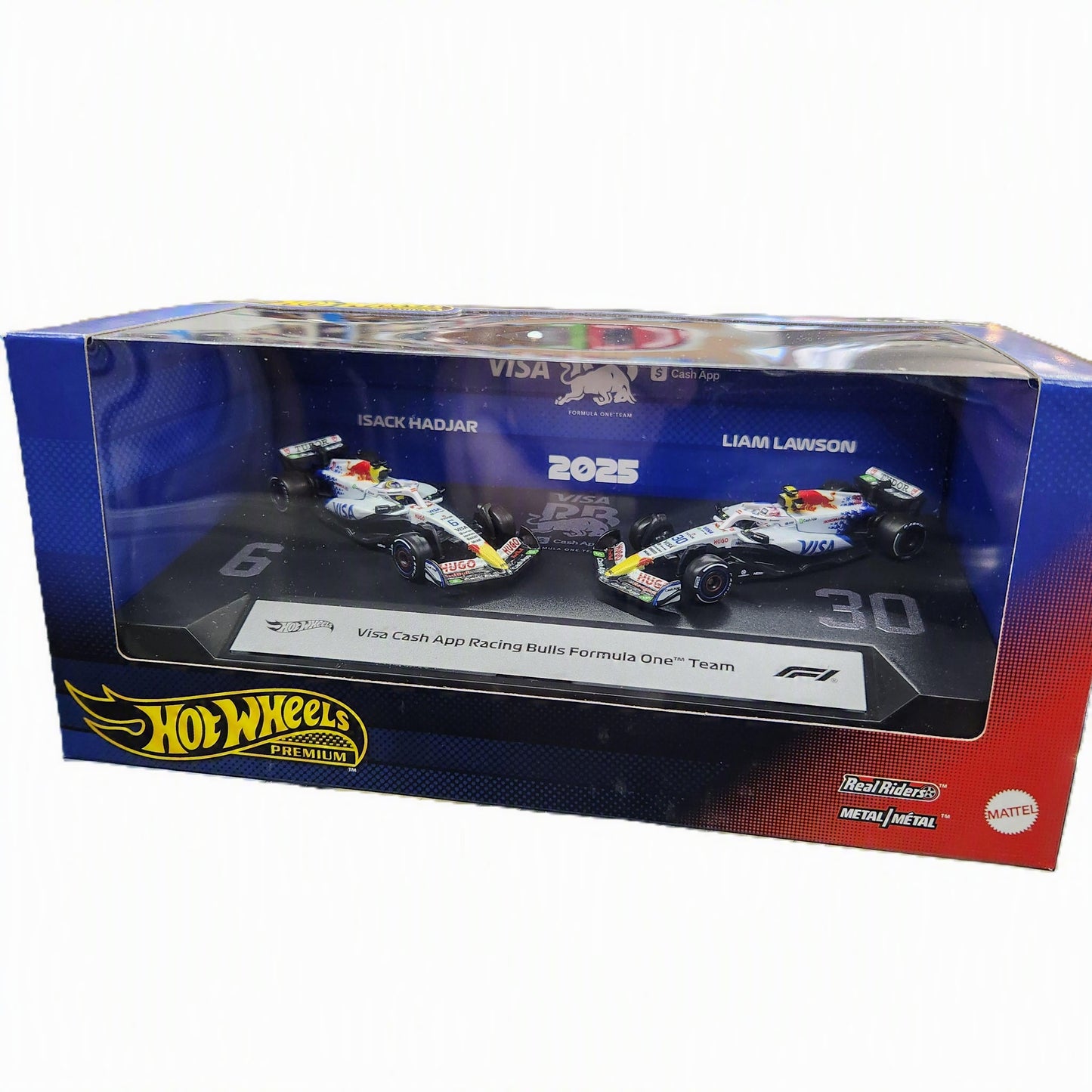 Hot Wheels Premium - 2025 Formula 1 Visa Cash App Racing Bulls F1 Team - 2 Pack (Mix 1)