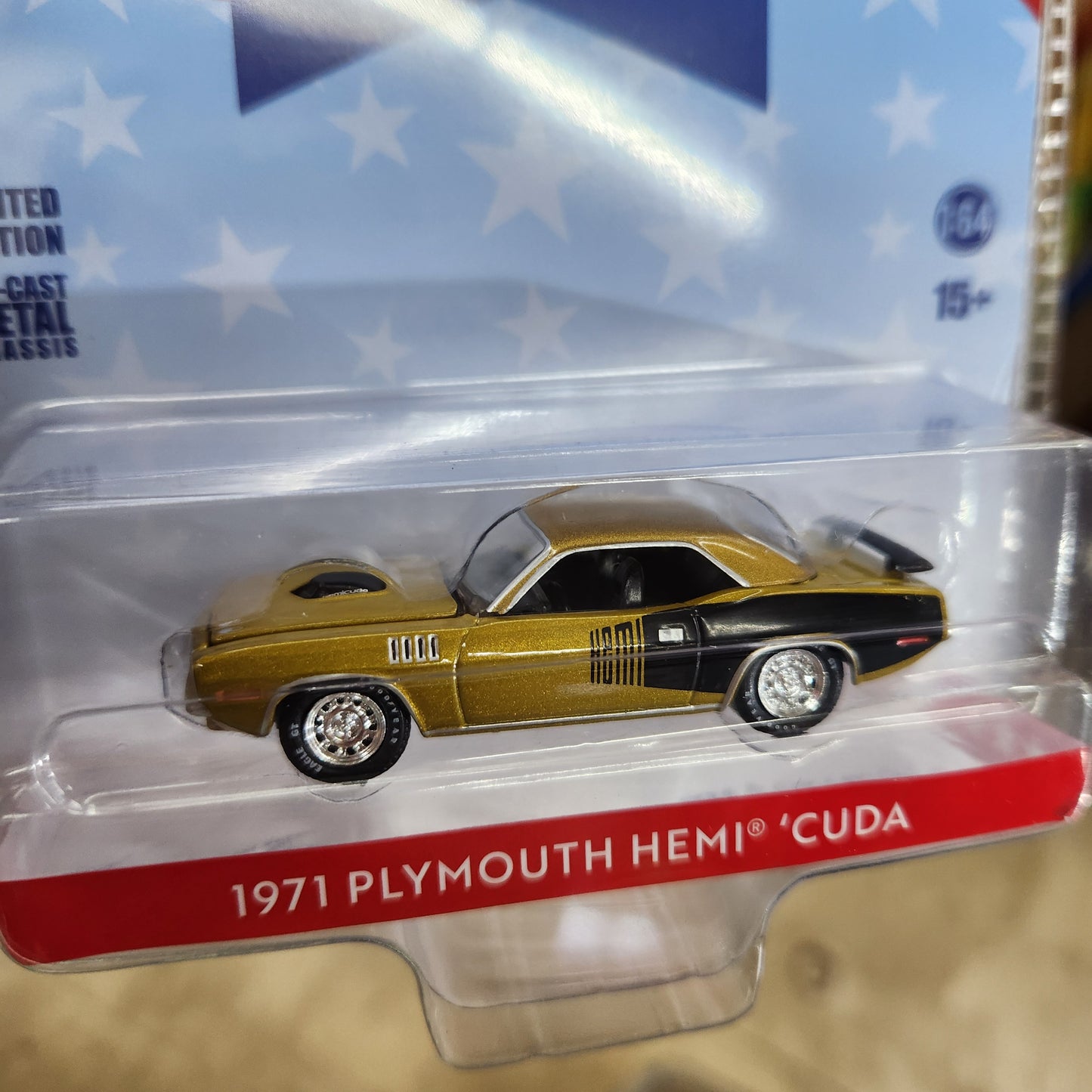 Greenlight - America 250 - 1971 Plymouth Hemi Cuda - 1:64 Scale
