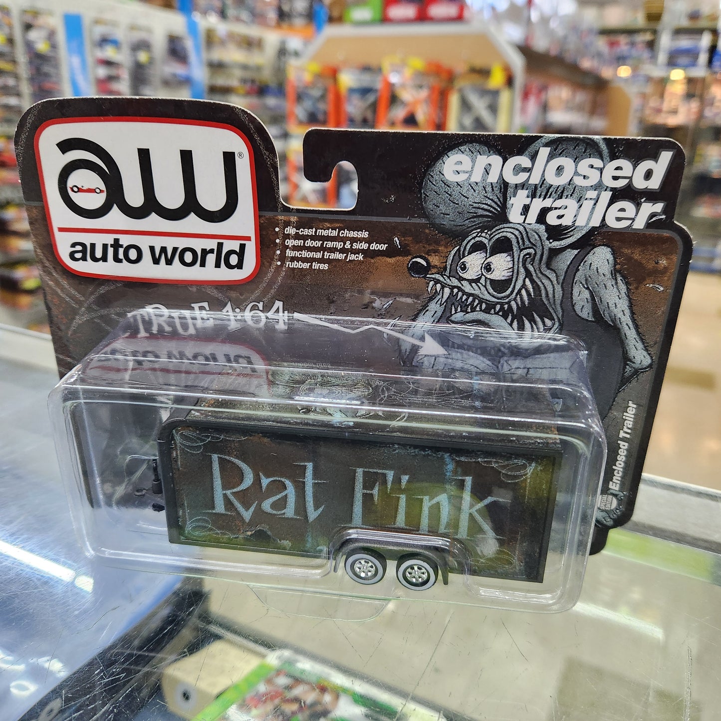 Auto World - Enclosed Trailer 'Rat Fink' - 1:64 Scale