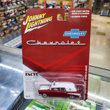 Johnny Lightning - Chevrolet Hobby Exclusive - 1957 Chevy Ambulance - 1:64 Scale